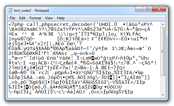 php secret encoded code 2